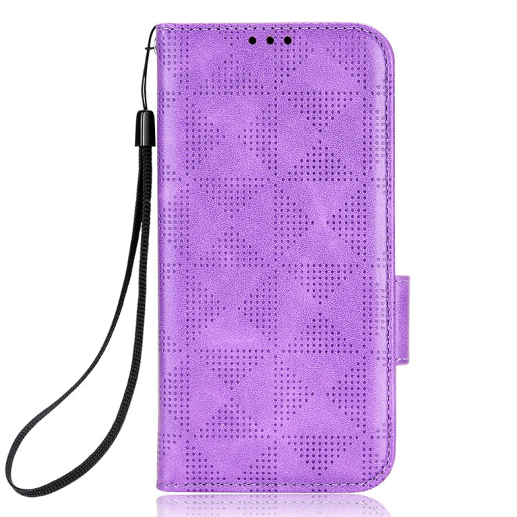 For Samsung Galaxy A14 5G Symmetrical Triangle Leather Phone Case(Purple) - free shipping - PMC TechLife - Order now!
