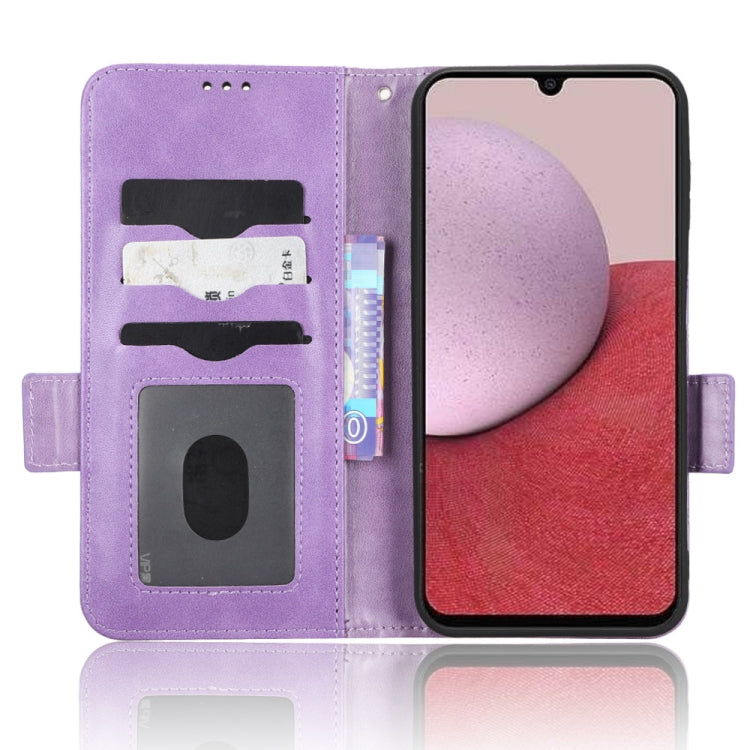 For Samsung Galaxy A14 5G Symmetrical Triangle Leather Phone Case(Purple) - free shipping - PMC TechLife - Order now!