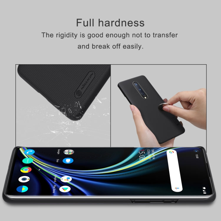 For OnePlus 8 NILLKIN Frosted Concave-convex Texture PC Protective Case(Black) - OnePlus Cases by NILLKIN | Online Shopping South Africa | PMC Jewellery