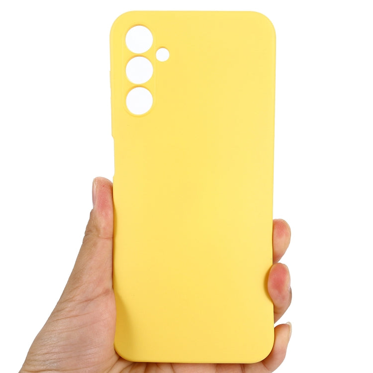 For Samsung Galaxy A24 4G Pure Color Liquid Silicone Shockproof Phone Case(Yellow) - free shipping - PMC TechLife - Order now!