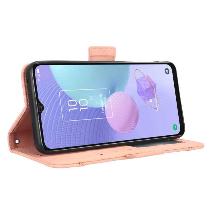 For TCL 408 Skin Feel Calf Texture Card Slots Leather Phone Case(Pink) - More Brand by PMC Jewellery | Online Shopping South Africa | PMC Jewellery