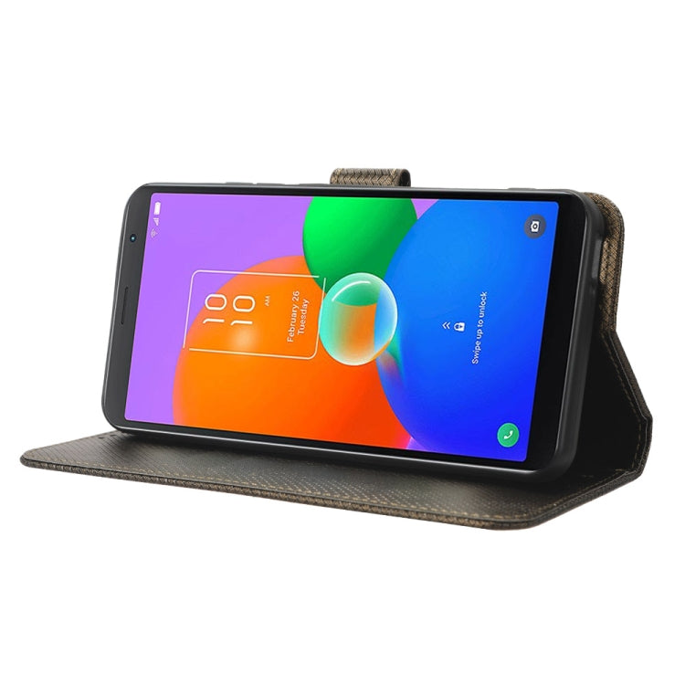 For TCL 403 Diamond Texture Leather Phone Case(Brown) - free shipping - PMC TechLife - Order now!