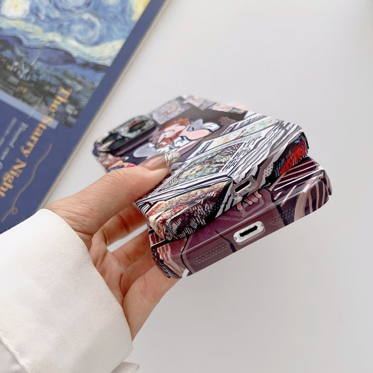 For iPhone 14 Precise Hole Oil Painting Glossy PC Phone Case(Train) - iPhone 14 Cases by PMC TechLife | Online Shopping South Africa | PMC TechLife
