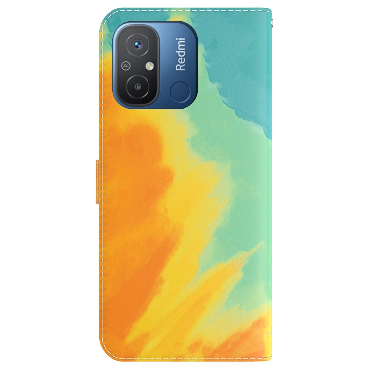 For Xiaomi Redmi 12C / 11A Watercolor Pattern Flip Leather Phone Case(Autumn Leaf) - free shipping - PMC TechLife - Order now!