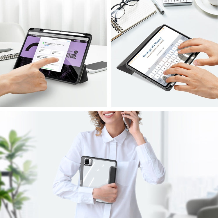 For Xiaomi Pad 6 / 6 Pro DUX DUCIS TOBY Series Antiskid Leather Tablet Case with Sleep / Wake-up Function(Black) - free shipping - PMC TechLife - Order now!
