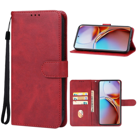 For Motorola Edge 40 Leather Phone Case(Red) -  by PMC Jewellery | Online Shopping South Africa | PMC Jewellery