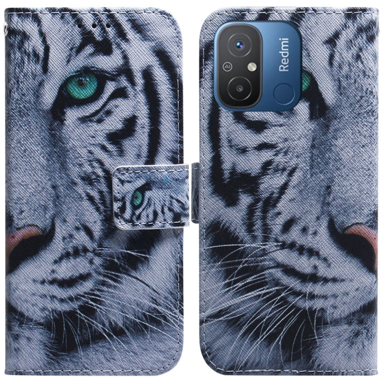 For Xiaomi Redmi 12C / 11A Coloured Drawing Flip Leather Phone Case(Tiger) - Xiaomi Cases by PMC Jewellery | Online Shopping South Africa | PMC Jewellery