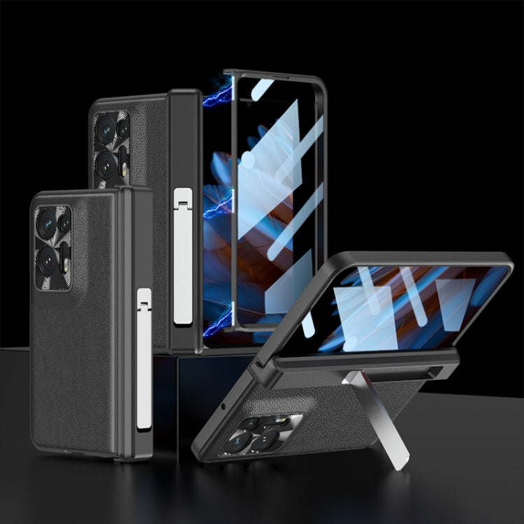 For OPPO Find N2 GKK Magnetic Hinge Flip Leather Phone Case with Holder(Black) - free shipping - PMC TechLife - Order now!
