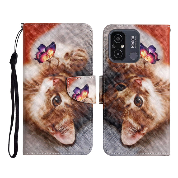 For Xiaomi Redmi 12C Colored Drawing Pattern Flip Leather Phone Case(Butterfly Cat) - free shipping - PMC TechLife - Order now!