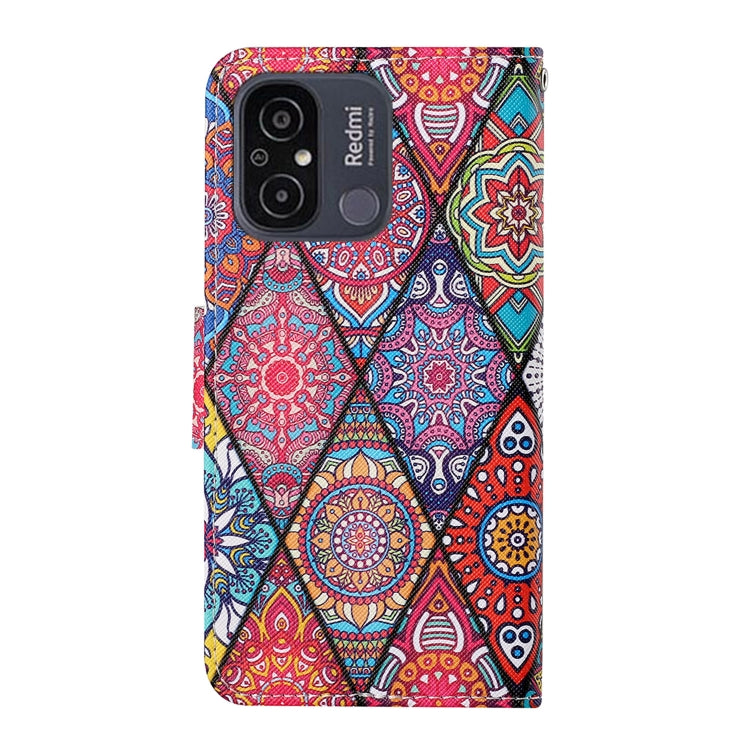 For Xiaomi Redmi 12C Colored Drawing Pattern Flip Leather Phone Case(Diamond Totem) - free shipping - PMC TechLife - Order now!