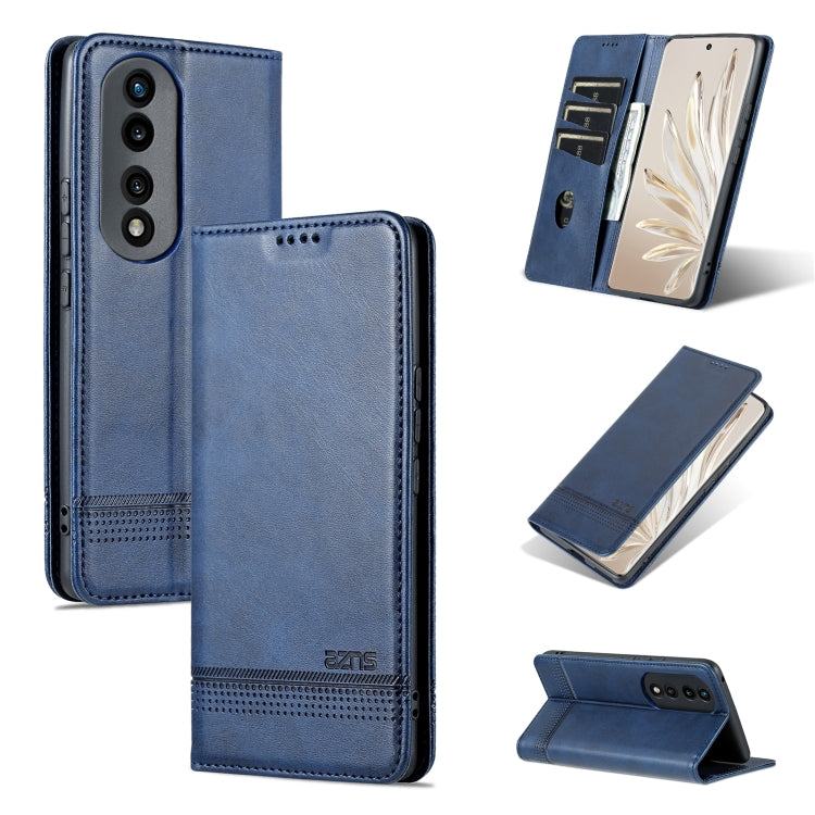 For Honor 90 Pro AZNS Magnetic Calf Texture Flip Leather Phone Case(Dark Blue) - Honor Cases by AZNS | Online Shopping South Africa | PMC Jewellery | Buy Now Pay Later Mobicred