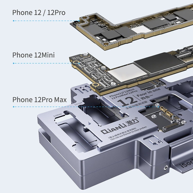 Qianli iSocket Motherboard Layered Test Fixture For iPhone 12 Series - free shipping - PMC TechLife - Order now!
