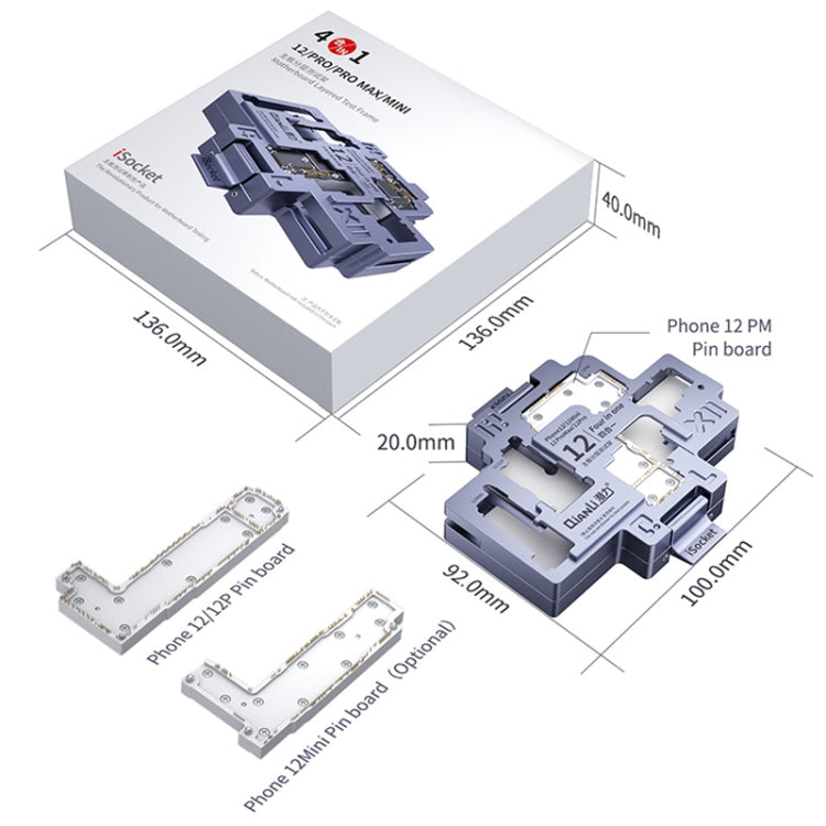 Qianli iSocket Motherboard Layered Test Fixture For iPhone 12 Series - free shipping - PMC TechLife - Order now!