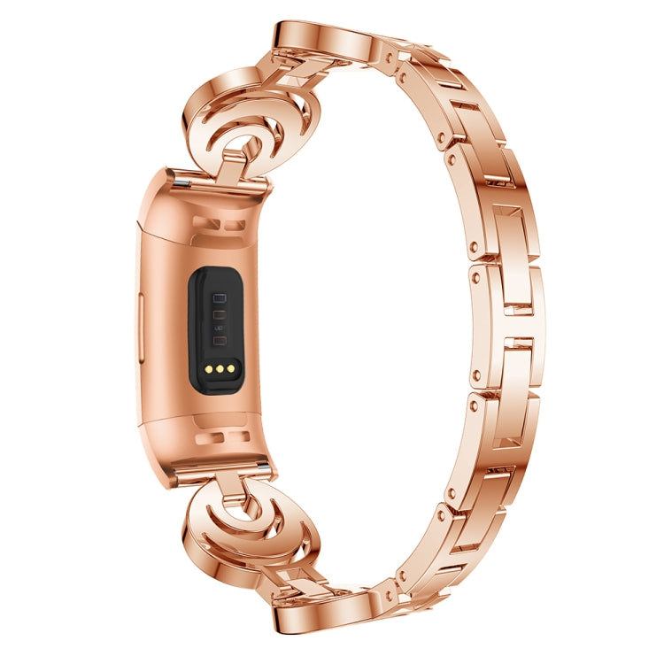 For Fitbit Charge 2 Sun Moon Star Diamond Metal Watch Band(Rose Gold) -  by PMC TechLife | Online Shopping South Africa | PMC TechLife