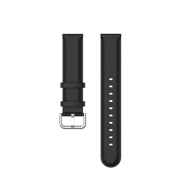 For Amazfit GTR Mini Round Tail Genuine Leather Watch Band(Black) -  by PMC TechLife | Online Shopping South Africa | PMC TechLife