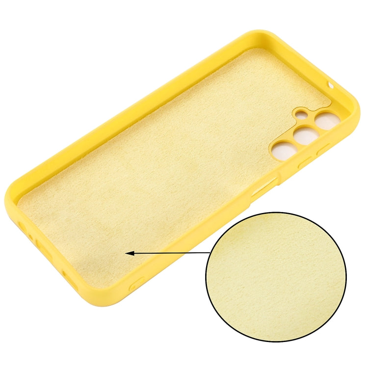 For Samsung Galaxy M14 5G Pure Color Liquid Silicone Shockproof Phone Case(Yellow) - free shipping - PMC TechLife - Order now!
