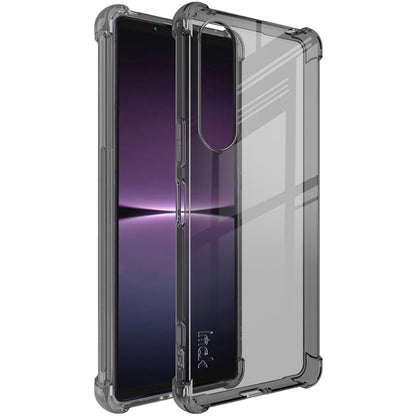 For Sony Xperia 1 V imak Shockproof Airbag TPU Phone Case(Transparent Black) - Sony Cases by imak | Online Shopping South Africa | PMC Jewellery