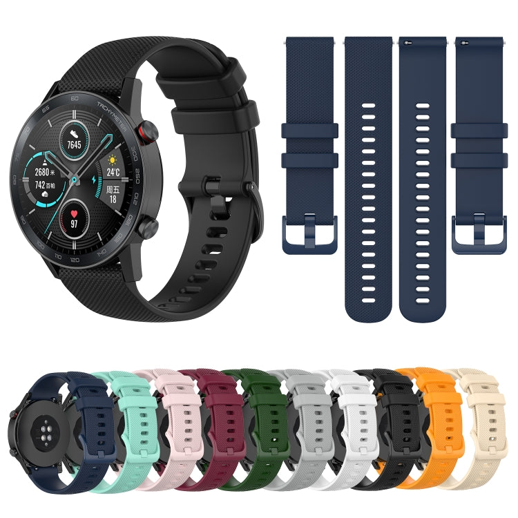 For Honor Watch GS 3i 22mm Small Plaid Texture Silicone Watch Band(Wine Red) -  by PMC TechLife | Online Shopping South Africa | PMC TechLife