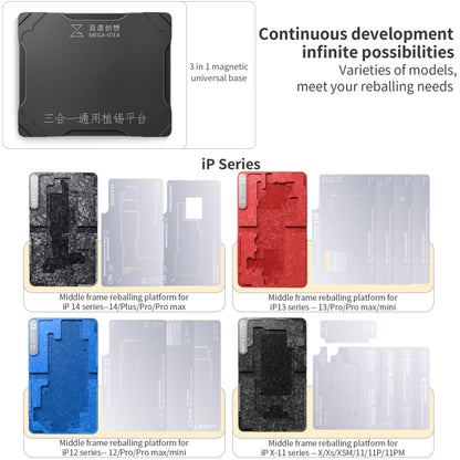 For iPhone 12 Series Qianli Mega-idea Multi-functional Middle Frame Positioning BGA Reballing Platform - Repair Platform by QIANLI | Online Shopping South Africa | PMC Jewellery | Buy Now Pay Later Mobicred