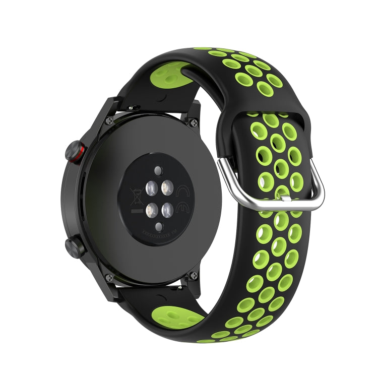 For Honor Watch GS 3i 22mm Sports Two-tone Silicone Watch Band(Black Lime) -  by PMC Jewellery | Online Shopping South Africa | PMC Jewellery