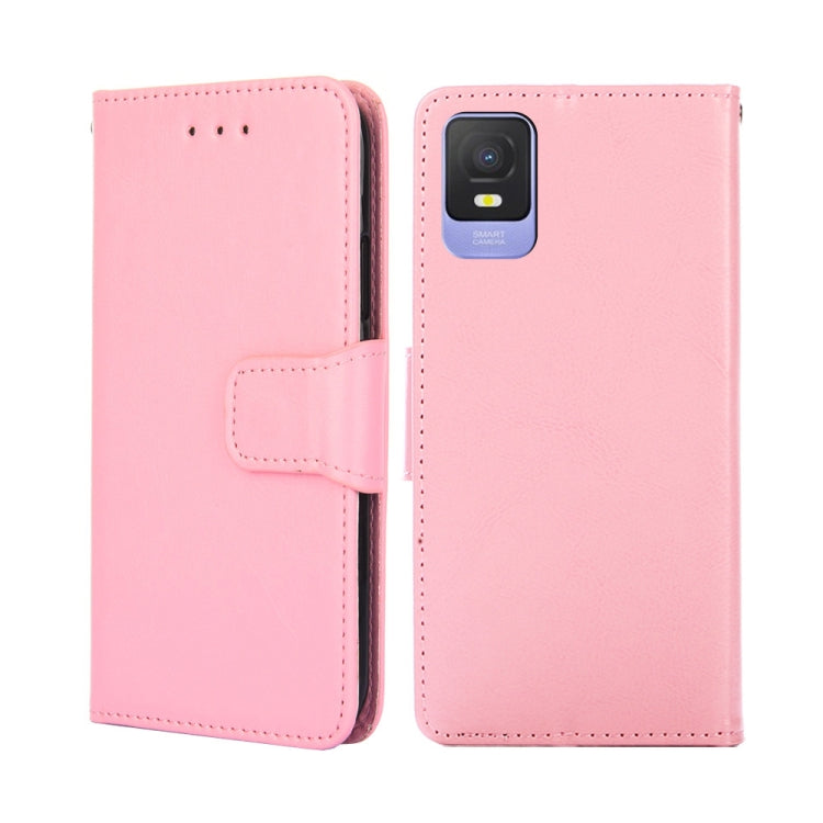 For TCL 403 Crystal Texture Leather Phone Case(Pink) - More Brand by PMC Jewellery | Online Shopping South Africa | PMC Jewellery