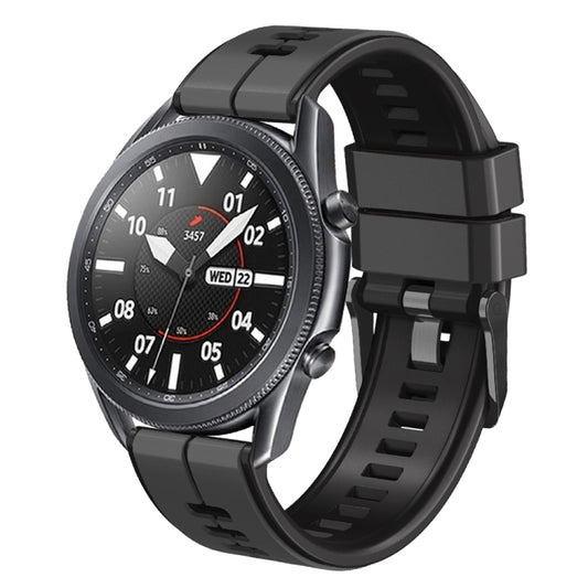 22mm Universal Vertical Line Two-Color Silicone Watch Band(Carbon Gray+Black) - Smart Wear by PMC Jewellery | Online Shopping South Africa | PMC Jewellery