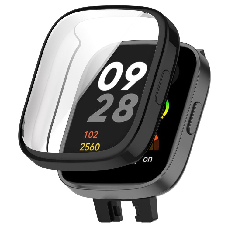 For Redmi Watch 3 Full Coverage TPU Electroplating Watch Protective Case(Black) - Smart Wear by PMC TechLife | Online Shopping South Africa | PMC TechLife