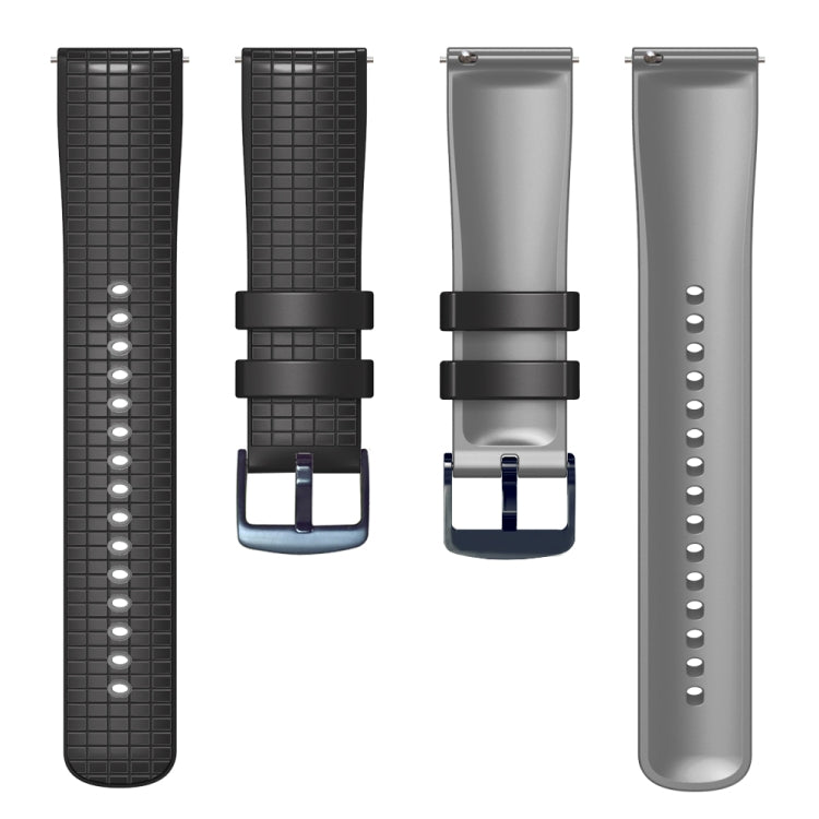 20mm Universal Mesh Two-Tone Silicone Watch Band(Black Gray) - Smart Wear by PMC Jewellery | Online Shopping South Africa | PMC Jewellery