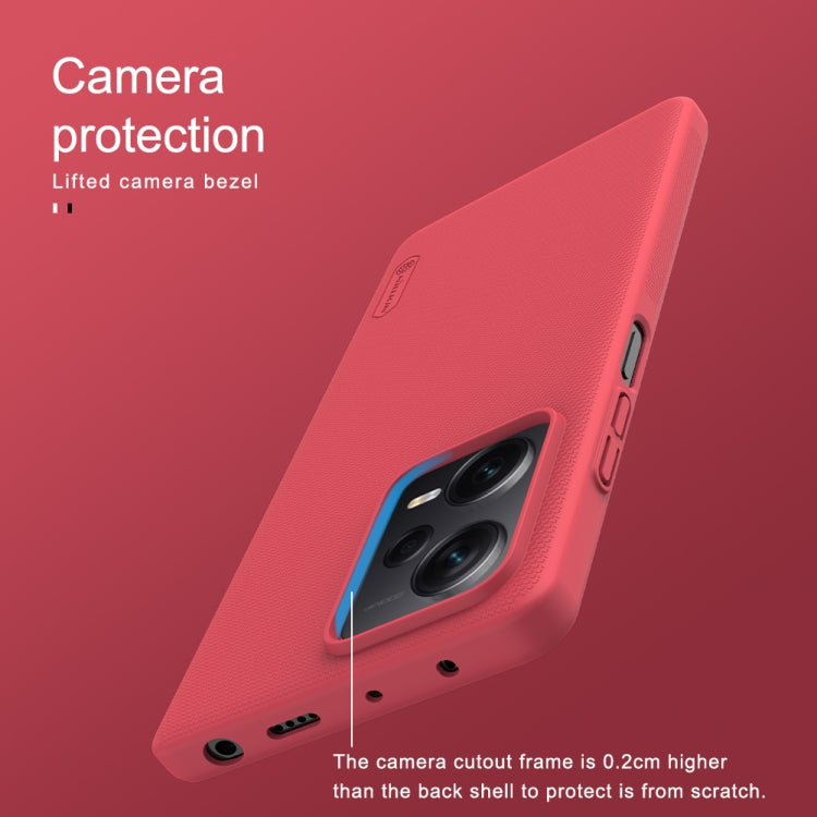 For Xiaomi Redmi Note 12 Pro+ 5G Global NILLKIN Frosted PC Phone Case(Red) - Note 12 Pro+ Cases by NILLKIN | Online Shopping South Africa | PMC Jewellery