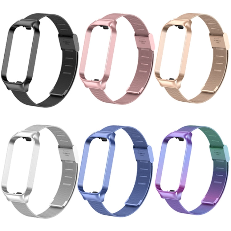 For Redmi Band 2 Milan Buckle Metal Watch Band(Rose Gold) - Smart Wear by PMC Jewellery | Online Shopping South Africa | PMC Jewellery