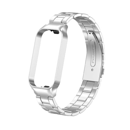 For Redmi Band 2 Three-bead Metal Watch Band(Silver) - Smart Wear by PMC Jewellery | Online Shopping South Africa | PMC Jewellery