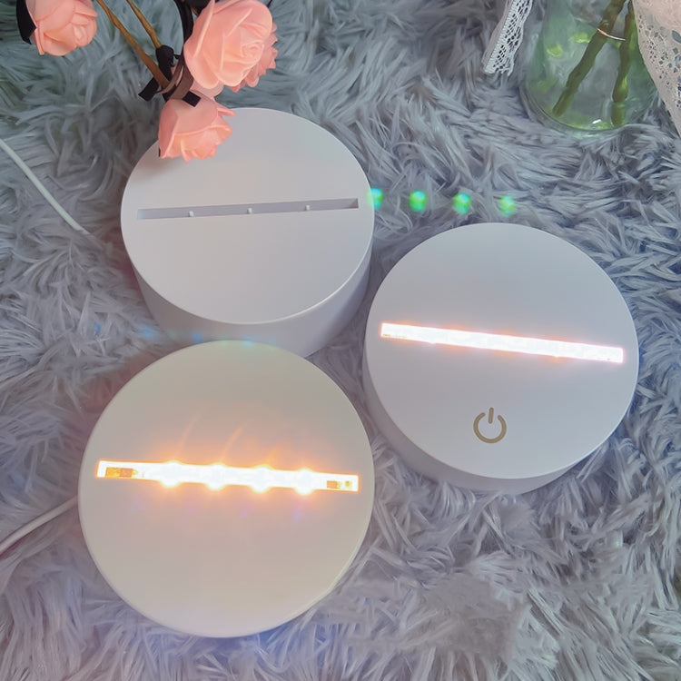 A189 LED Colorful 3D Night Light Bluetooth Speaker Base(White Square) - Desktop Speaker by PMC TechLife | Online Shopping South Africa | PMC TechLife