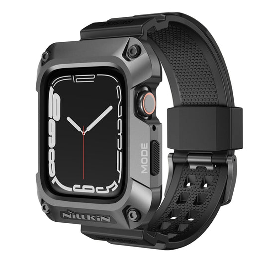 NILLKIN Ruidong Series Alloy + TPU Integrated Watch Band For Apple Watch Series 8&7 45mm(Grey) - Watch Bands by NILLKIN | Online Shopping South Africa | PMC Jewellery | Buy Now Pay Later Mobicred