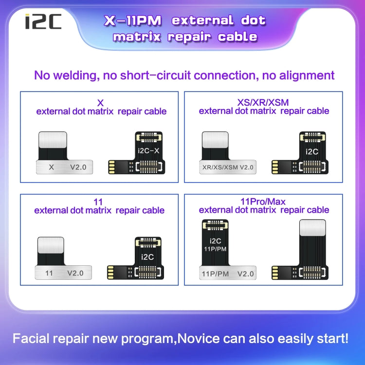 For iPhone 12 Pro Max i2C MC12 SK-BOX Dot-matrix Flex Cable V2.0 - Test Tools by i2C | Online Shopping South Africa | PMC TechLife | Buy Now Pay Later Mobicred