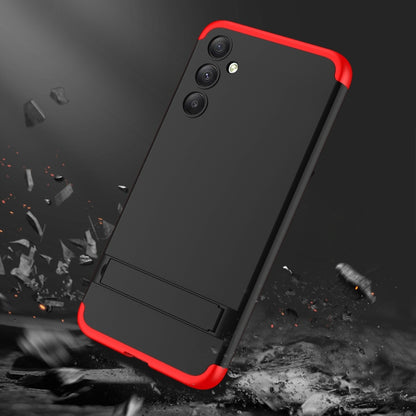 For Samsung Galaxy A34 5G GKK Three Stage Splicing Full Coverage PC Phone Case with Stand(Black Red) - Galaxy Phone Cases by GKK | Online Shopping South Africa | PMC Jewellery