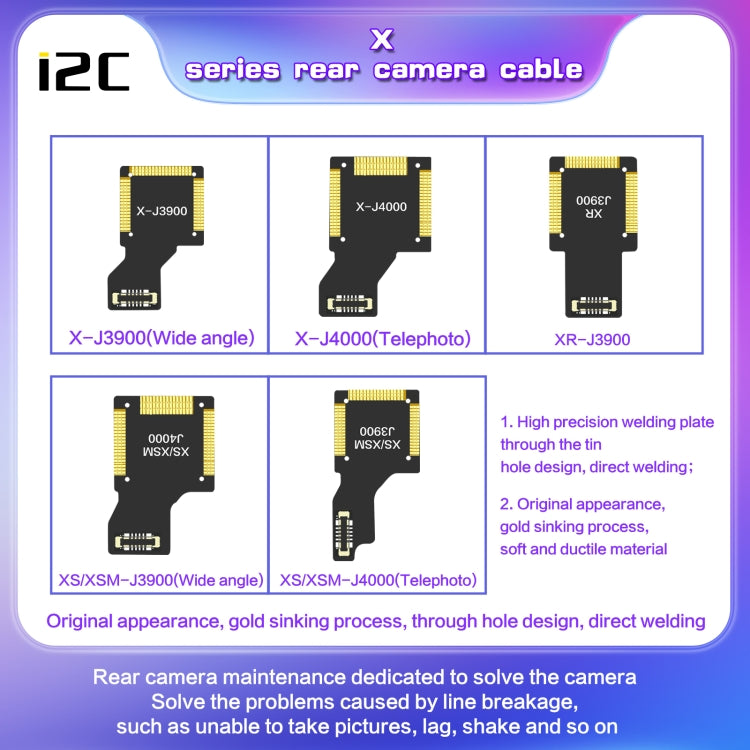 For iPhone 12 Pro J10500 i2C Back Facing Wide Camera Cable - Flex Cable by PMC Jewellery | Online Shopping South Africa | PMC Jewellery