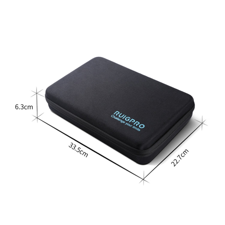 For GoPro HERO8 / 7 / 6 RUIGPRO Shockproof Waterproof Portable Case Box Size : 33.5cm x 24.7cm x 6.3cm(Black) - free shipping - PMC TechLife - Order now!