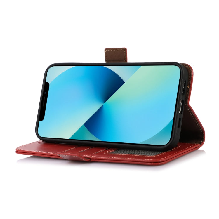 For Xiaomi Redmi Note 12 Turbo 5G Crazy Horse Top Layer Cowhide Leather Phone Case(Red) - Xiaomi Cases by PMC TechLife | Online Shopping South Africa | PMC TechLife