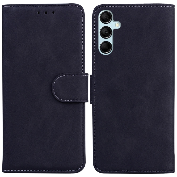 For Samsung Galaxy M14 Skin Feel Pure Color Flip Leather Phone Case(Black) - free shipping - PMC TechLife - Order now!