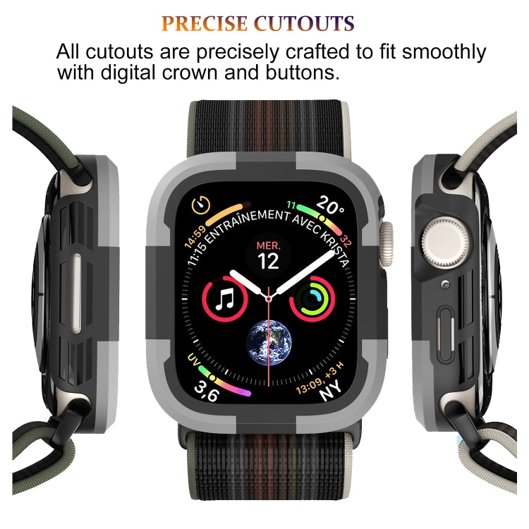 For Apple Watch Series SE 2&6&SE&5&4 40mm Armor Frame Watch Case(Grey) - Smart Wear by PMC Jewellery | Online Shopping South Africa | PMC Jewellery