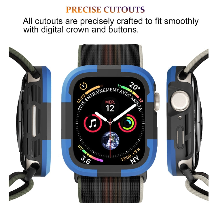 For Apple Watch Series SE 2&6&SE&5&4 40mm Armor Frame Watch Case(Blue) - Smart Wear by PMC Jewellery | Online Shopping South Africa | PMC Jewellery