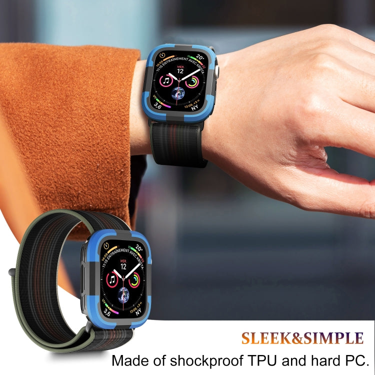 For Apple Watch Series SE 2&6&SE&5&4 40mm Armor Frame Watch Case(Blue) - Smart Wear by PMC Jewellery | Online Shopping South Africa | PMC Jewellery