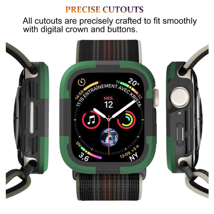 For Apple Watch Series SE 2&6&SE&5&4 40mm Armor Frame Watch Case(Green) - Smart Wear by PMC Jewellery | Online Shopping South Africa | PMC Jewellery