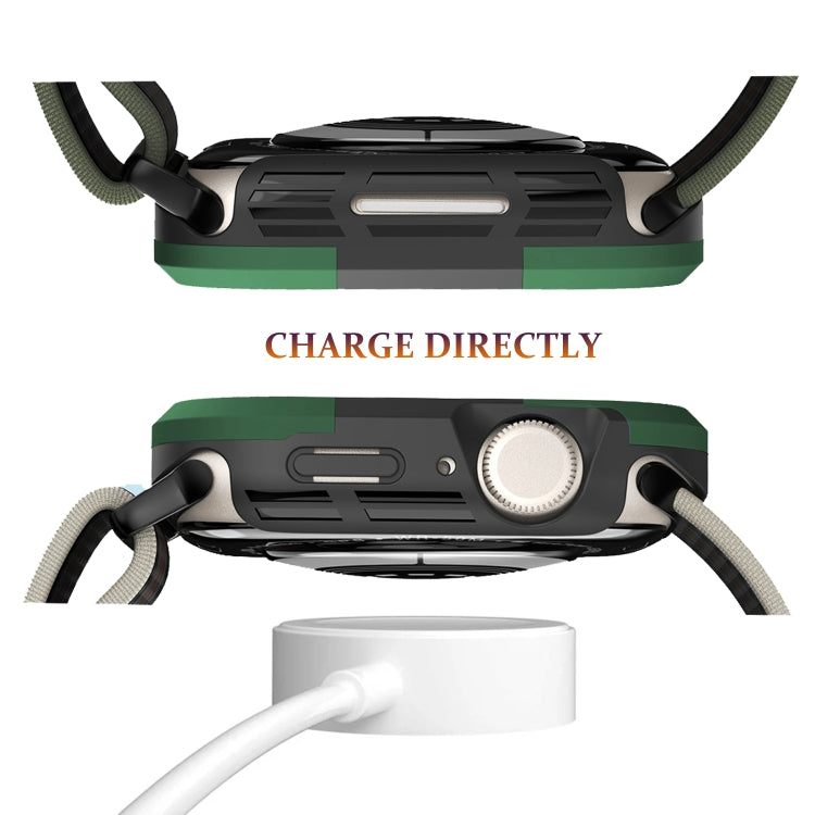 For Apple Watch Series SE 2&6&SE&5&4 40mm Armor Frame Watch Case(Green) - Smart Wear by PMC TechLife | Online Shopping South Africa | PMC TechLife
