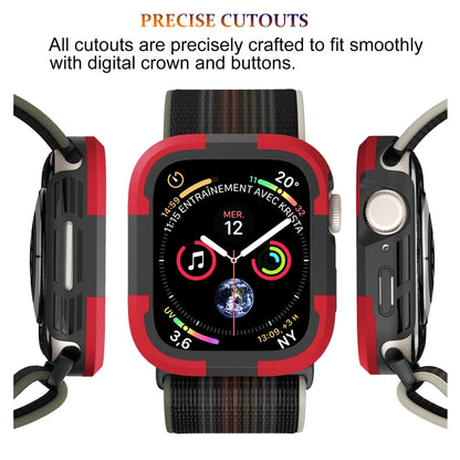 For Apple Watch Series 8 & 7 41mm Armor Frame Watch Case(Red) - Smart Wear by PMC Jewellery | Online Shopping South Africa | PMC Jewellery