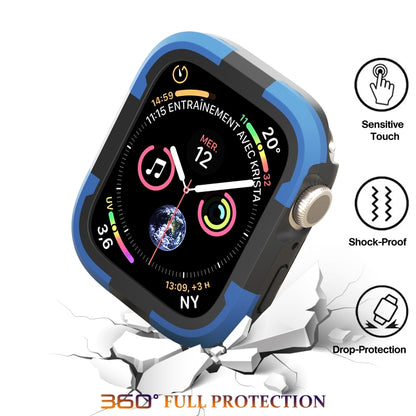For Apple Watch Series 8 & 7 41mm Armor Frame Watch Case(Blue) - Smart Wear by PMC Jewellery | Online Shopping South Africa | PMC Jewellery