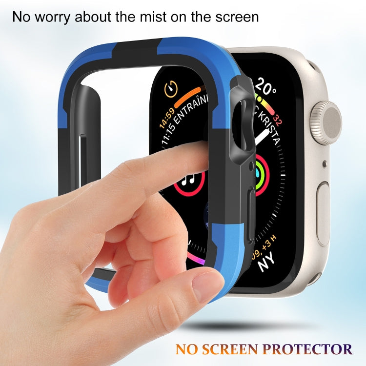 For Apple Watch Series 8 & 7 41mm Armor Frame Watch Case(Blue) - Smart Wear by PMC Jewellery | Online Shopping South Africa | PMC Jewellery
