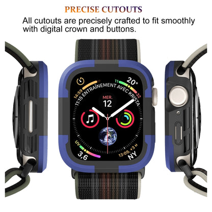 For Apple Watch Series 8 & 7 41mm Armor Frame Watch Case(Purple) - Smart Wear by PMC Jewellery | Online Shopping South Africa | PMC Jewellery