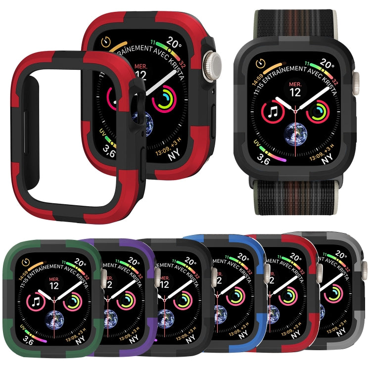 For Apple Watch Series 8 & 7 41mm Armor Frame Watch Case(Red) - Smart Wear by PMC Jewellery | Online Shopping South Africa | PMC Jewellery