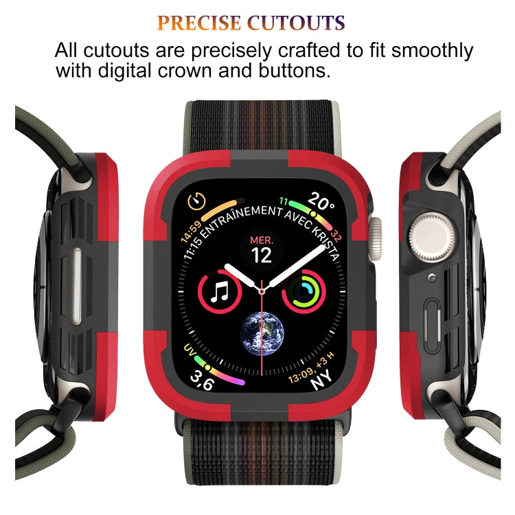 For Apple Watch Series SE 2&6&SE&5&4 44mm Armor Frame Watch Case(Red) - Smart Wear by PMC Jewellery | Online Shopping South Africa | PMC Jewellery